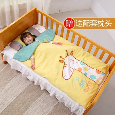 龙之涵婴儿睡袋夏季薄款纯棉宝宝儿童防踢被子男女中大童四季通用