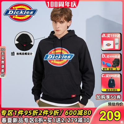 迪克斯Dickies连帽卫衣男女情侣装潮牌印花春夏新款全棉宽松帽衫