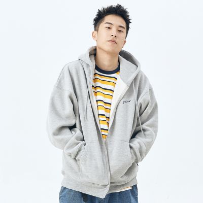 WASSUP潮牌开衫连帽卫衣宽松加绒拉链外套秋冬男女情侣休闲百搭潮