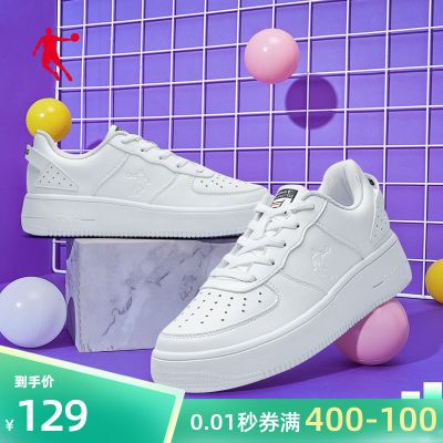 乔丹板鞋女小白鞋2022夏季新款透气空军一号白色情侣鞋休闲男鞋子