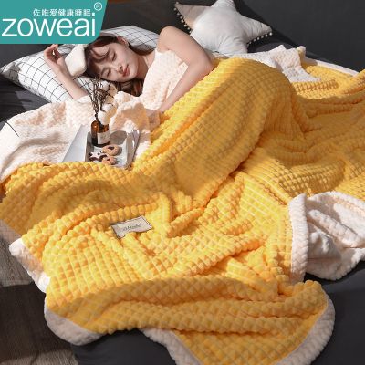 毛毯被子加厚双层珊瑚绒冬季保暖法兰绒沙发毯小毯子单人午睡盖毯
