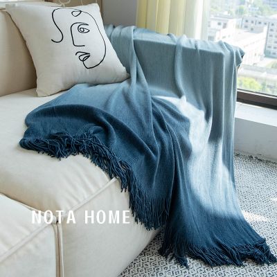 北欧简约风酒店民宿装饰毯床搭床尾巾单人沙发毯空调毯拍照背景毯